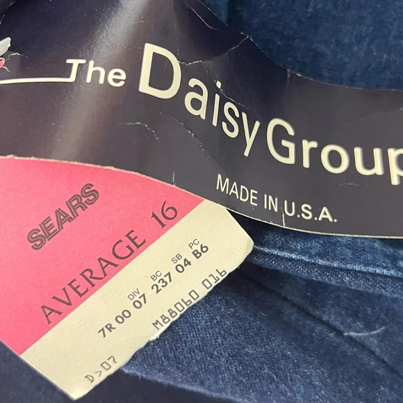 Vintage The daisy group women’s button front denim skirt Union made sz 16 NWT - Picture 4 of 4